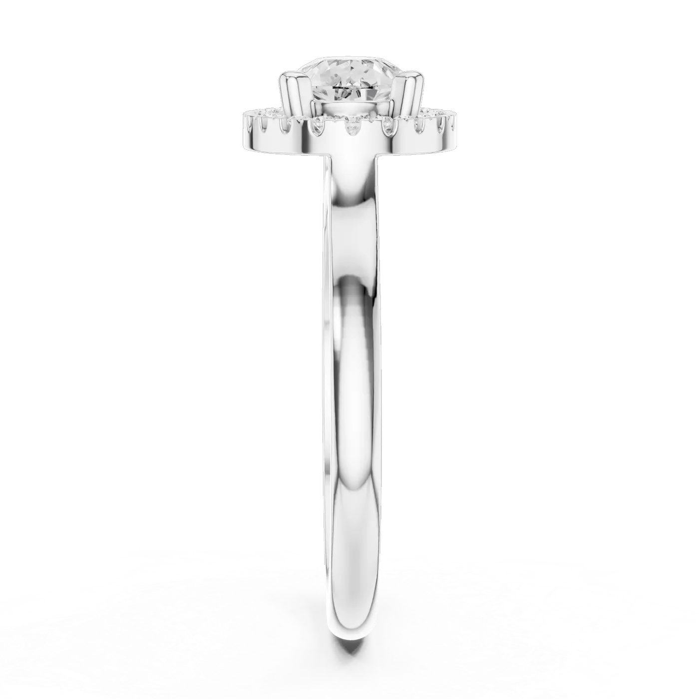 Bague de fiançailles Dahlia 0,92 ct n°2 en or blanc 18 carats, diamant poire, vue 3