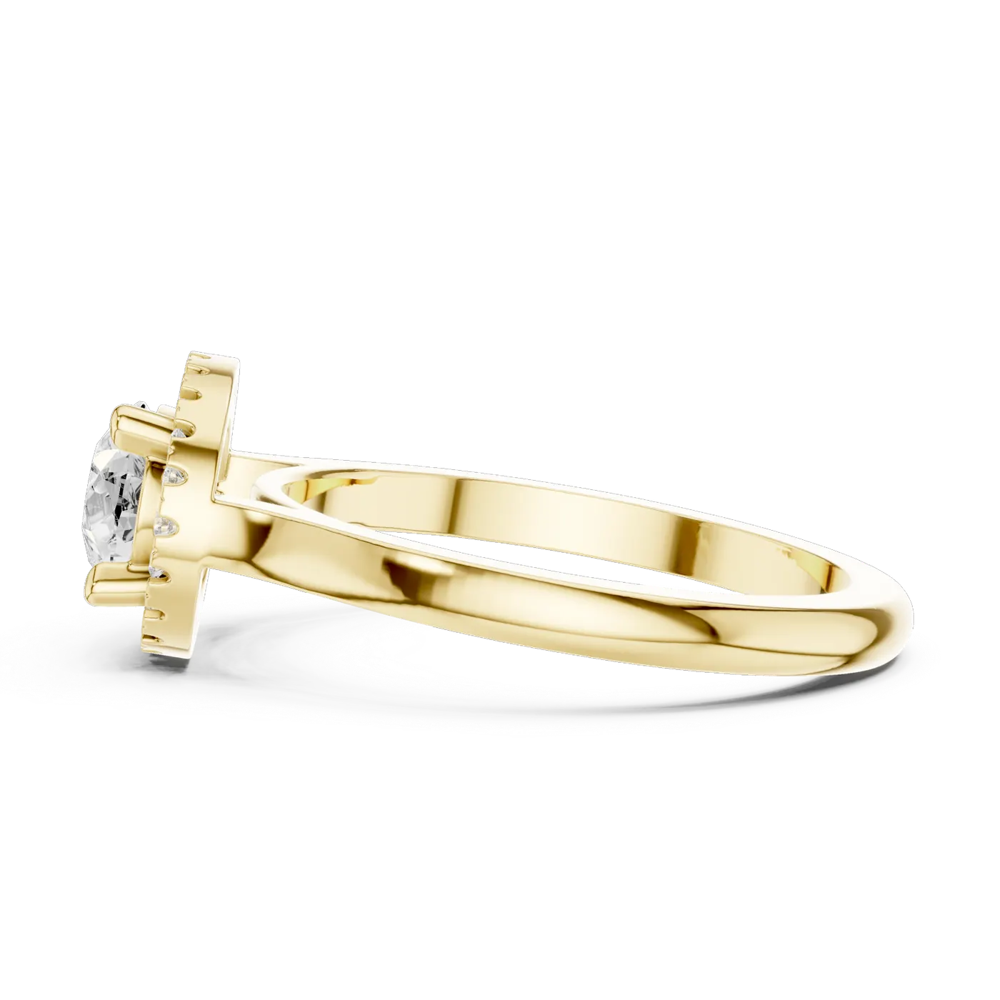 Bague de fiançailles Dahlia 0,92 ct n°2 en or jaune 18 carats, diamant poire, vue 4