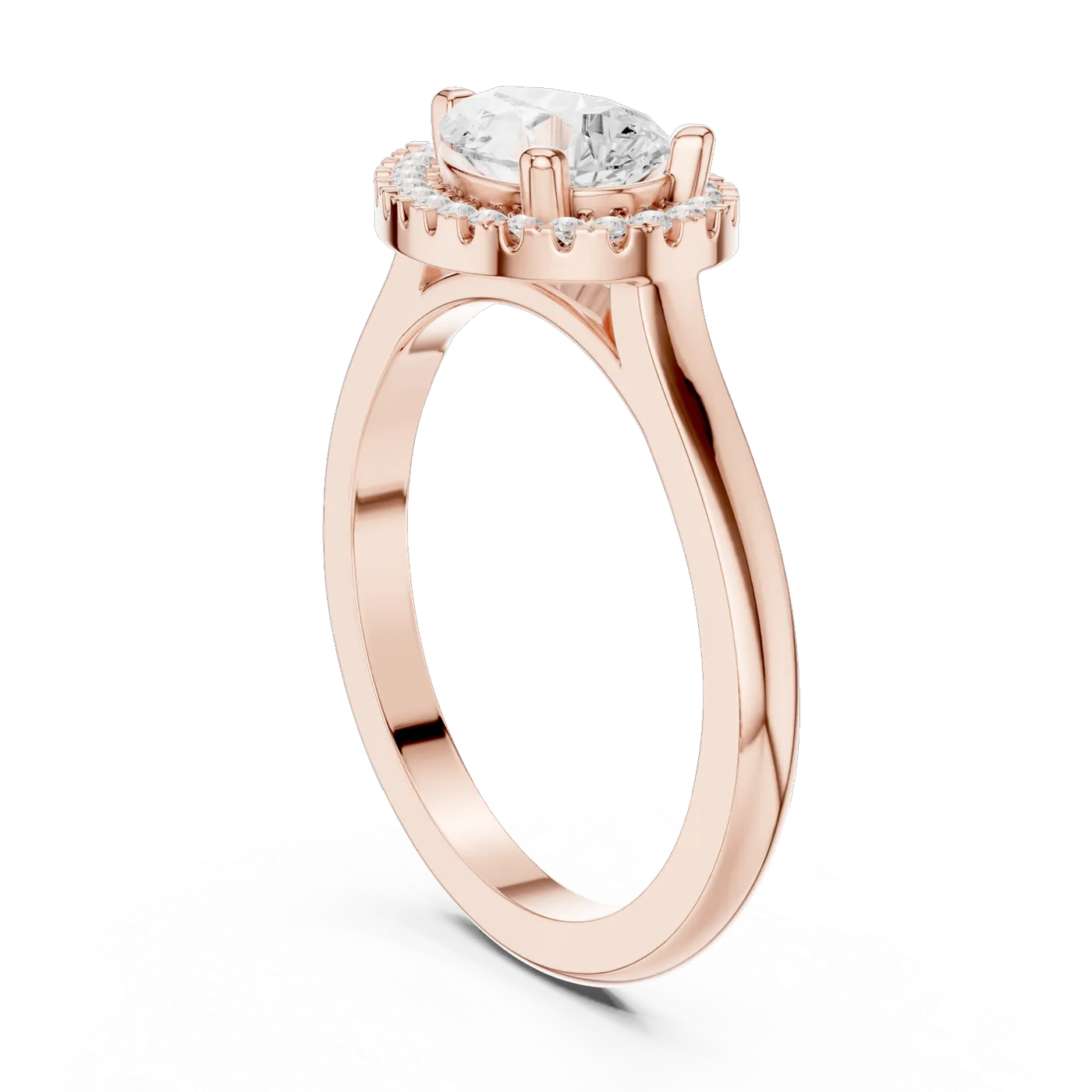 Bague de fiançailles Dahlia 0,92 ct n°2 en or rose 18 carats, diamant poire, vue 1