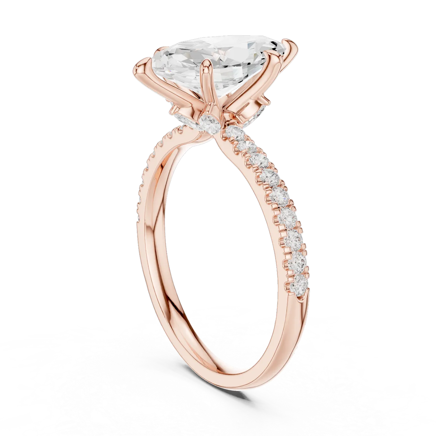 Bague de fiançailles Lys 1,56 ct n°2 en or rose 18 carats, diamant marquise, vue 1