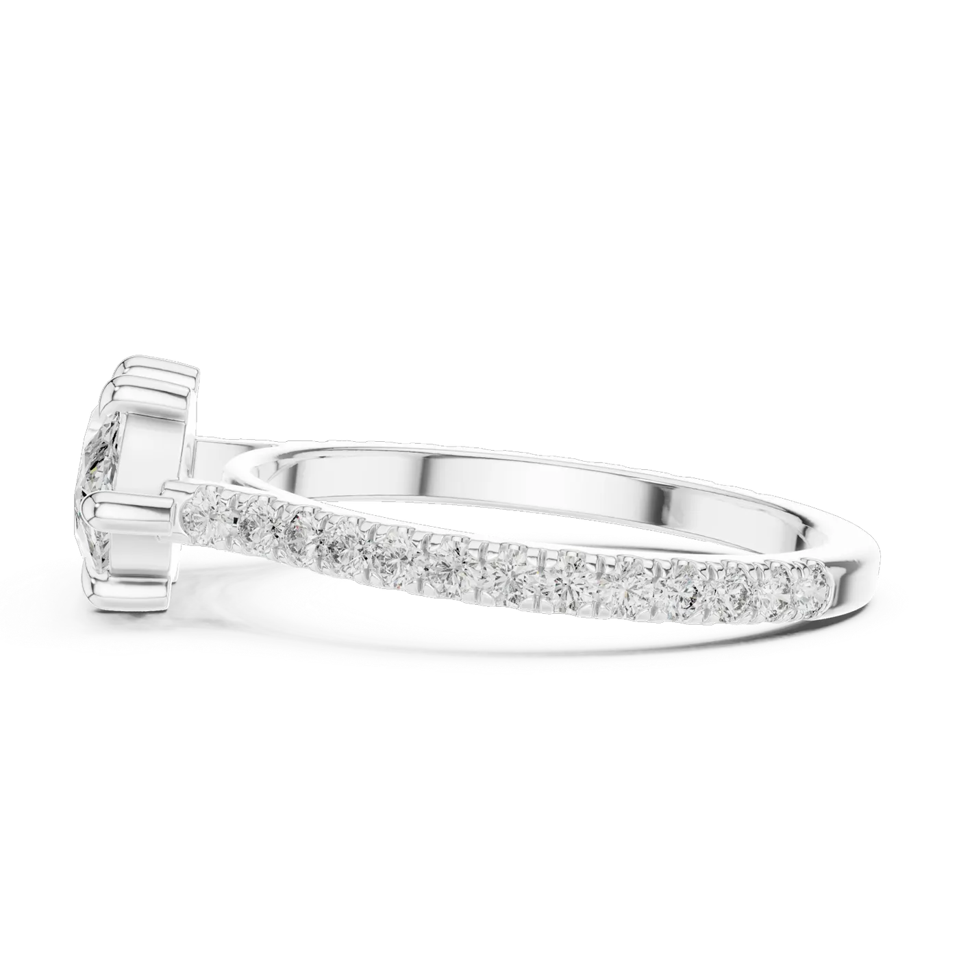 Bague de fiançailles Lys 1,56 ct en or blanc 18 carats, diamant marquise, vue 3