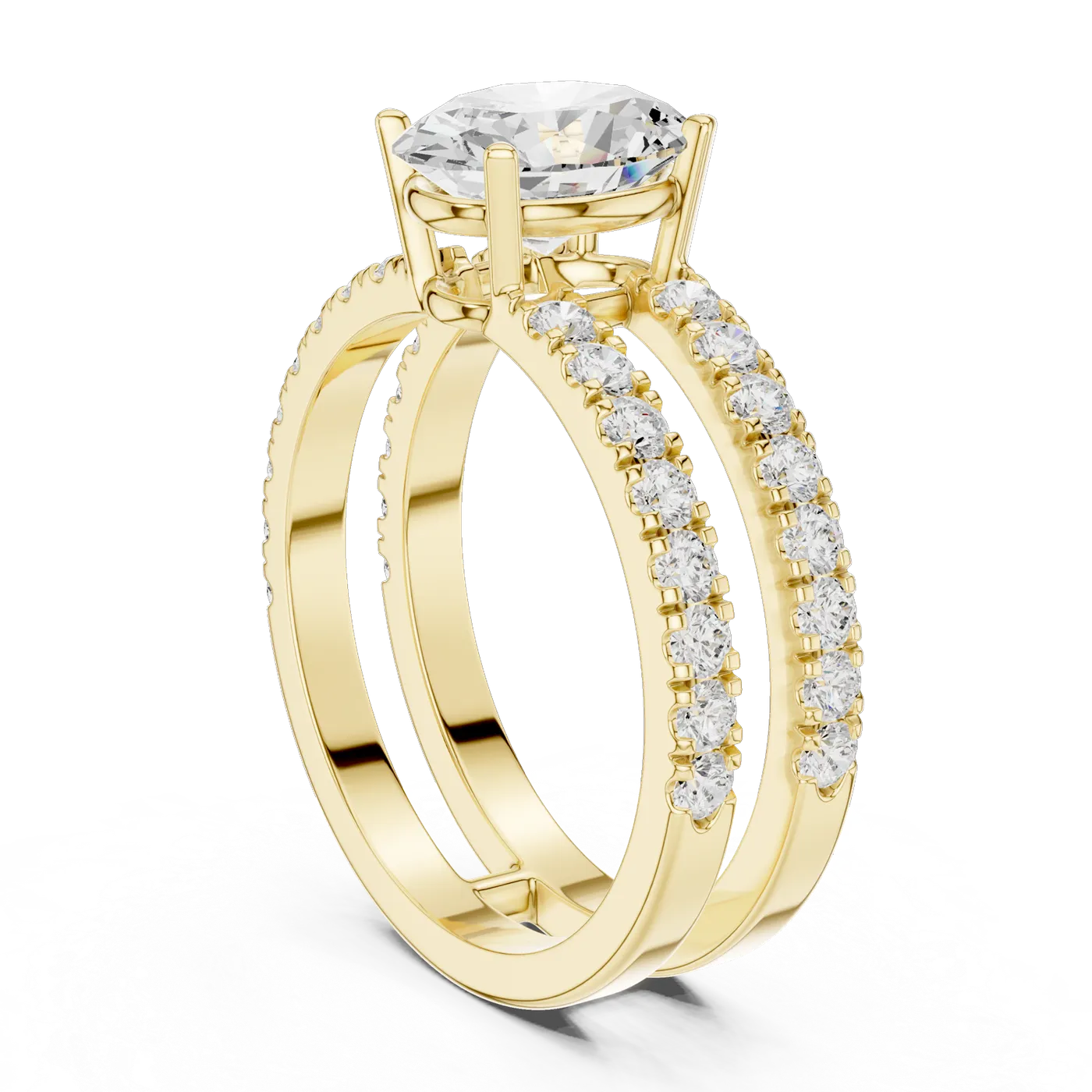 Bague de fiançailles Magnolia 1,15 ct en or jaune 18 carats, diamant ovale, vue 1