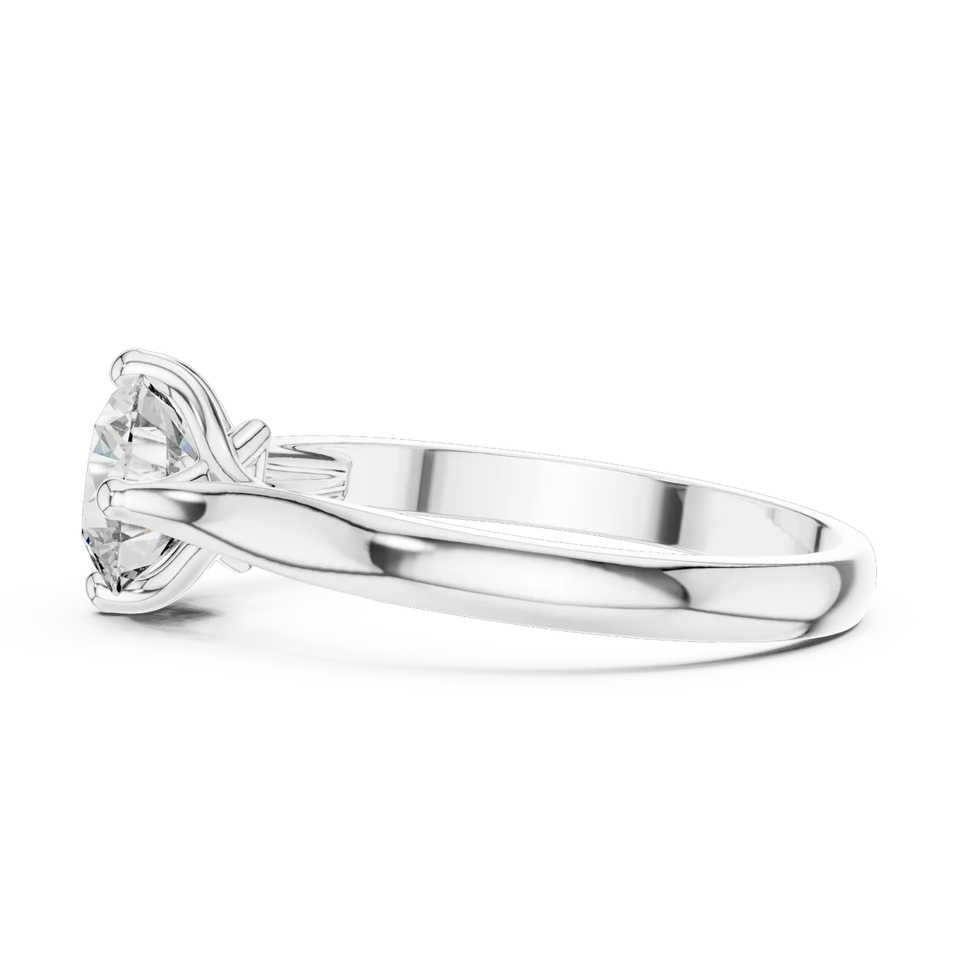 Bague de fiançailles Marguerite 1,03 ct en or blanc 18 carats, diamant rond, vue 3