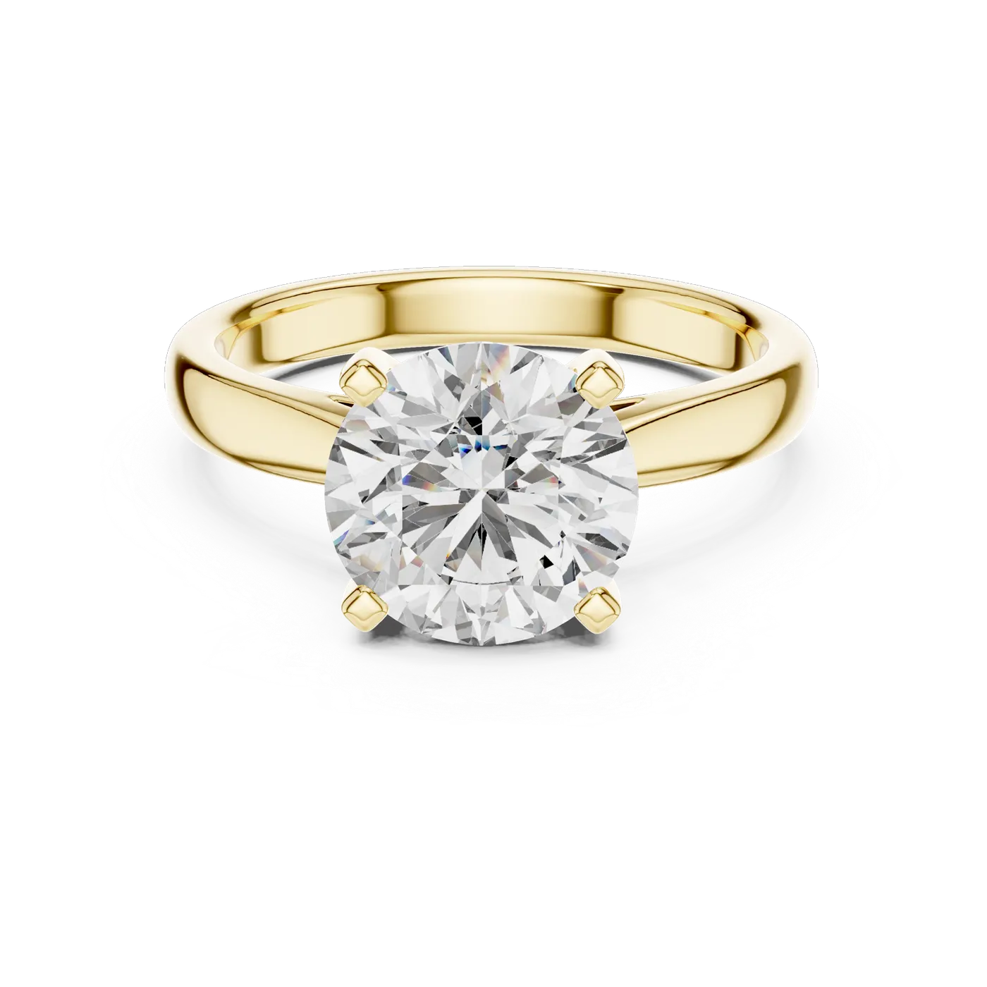 Bague de fiançailles Marguerite 2,07 ct n°2 en or jaune 18 carats, diamant rond, vue 2