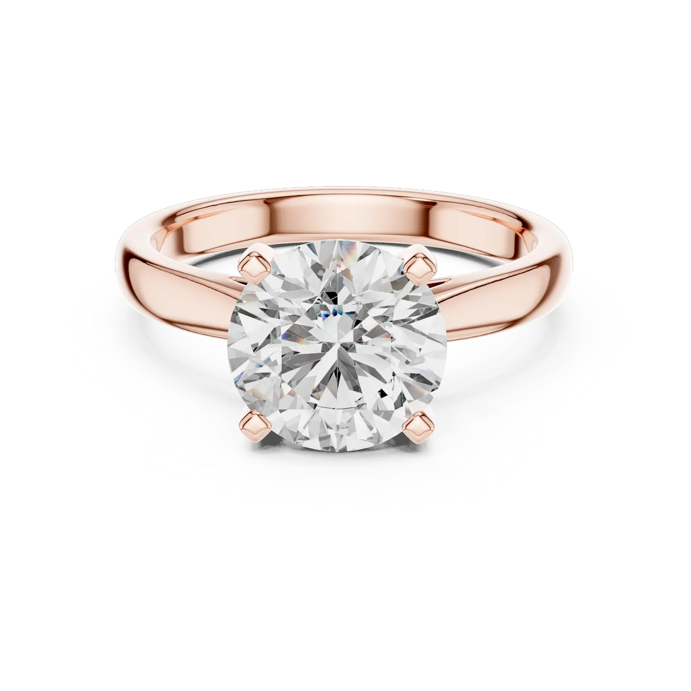 Bague de fiançailles Marguerite 2,07 ct n°2 en or rose 18 carats, diamant rond, vue 2