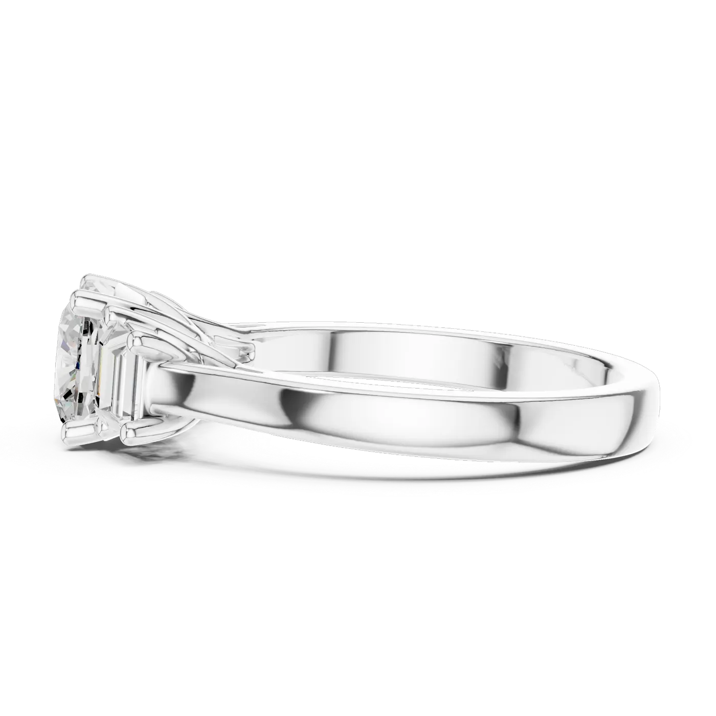 Bague de fiançailles Pivoine 1,85 ct en or blanc 18 carats, diamant coussin, vue 3