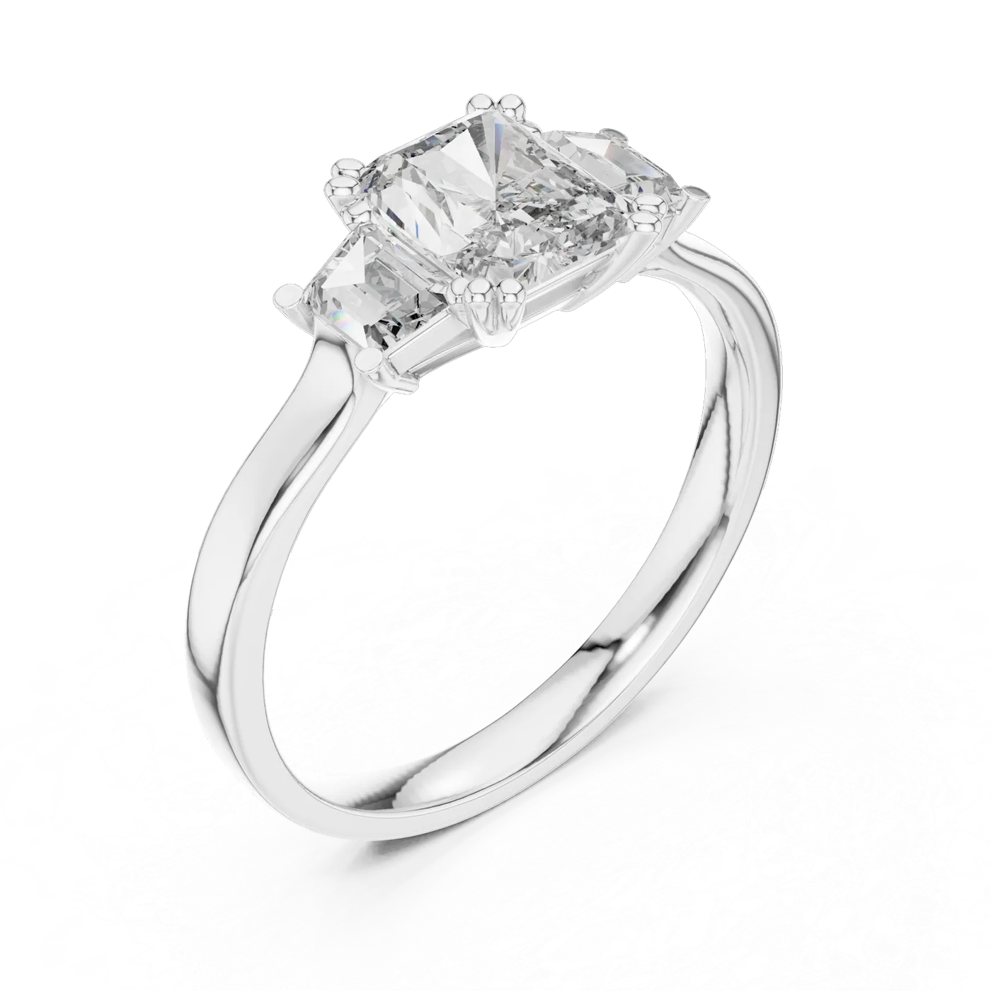 Bague de fiançailles Pivoine 2,45 ct en or blanc 18 carats, diamant coussin, vue 2