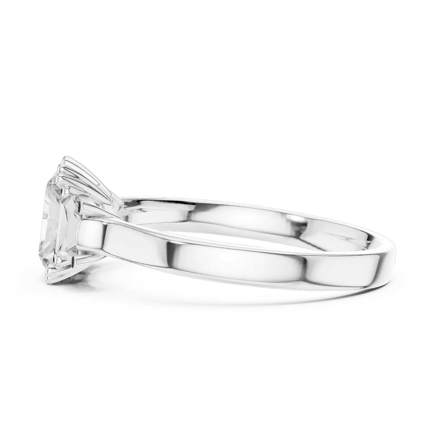 Bague de fiançailles Pivoine 2,45 ct en or blanc 18 carats, diamant coussin, vue 3