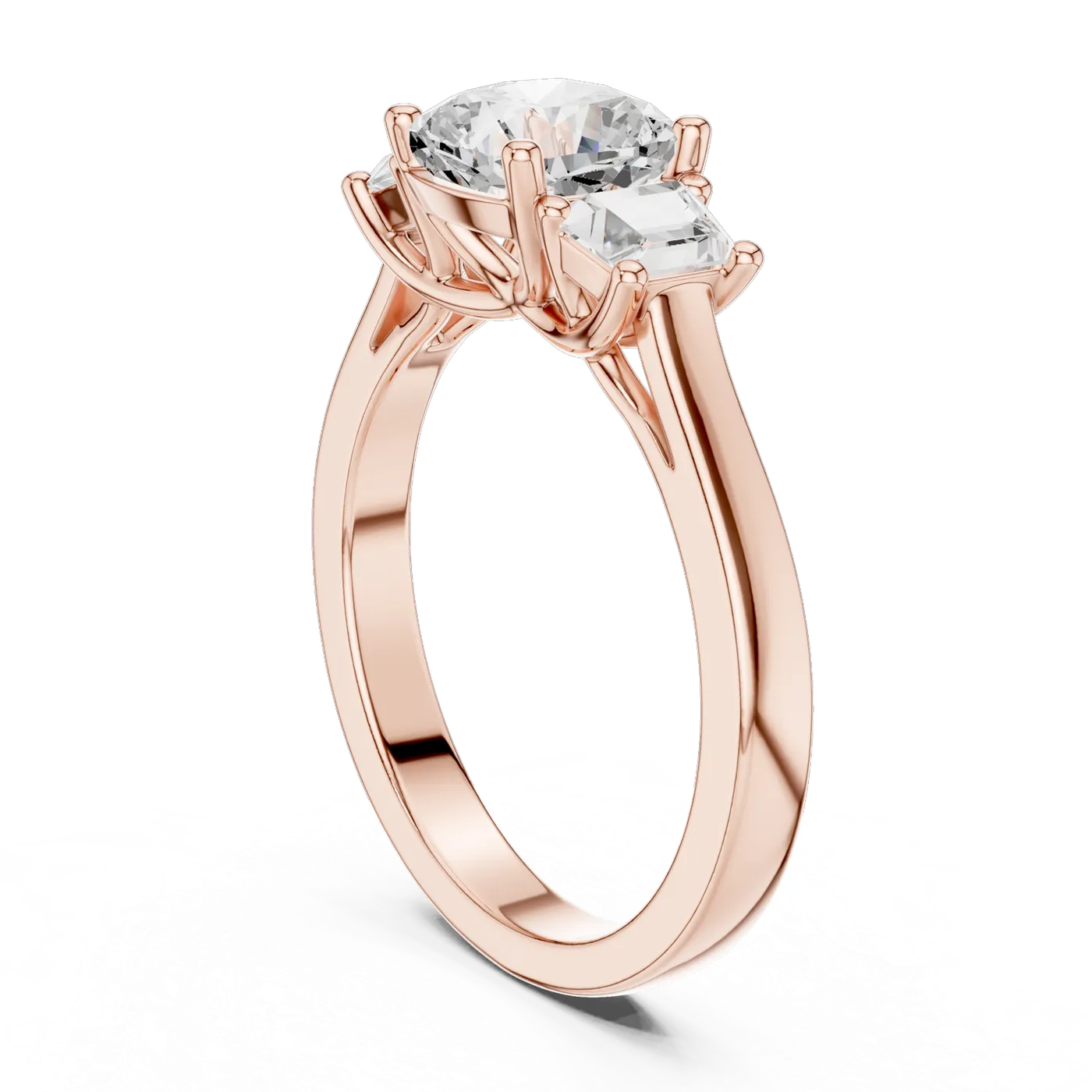 Bague de fiançailles Pivoine 1,85 ct en or rose 18 carats, diamant coussin, vue 1