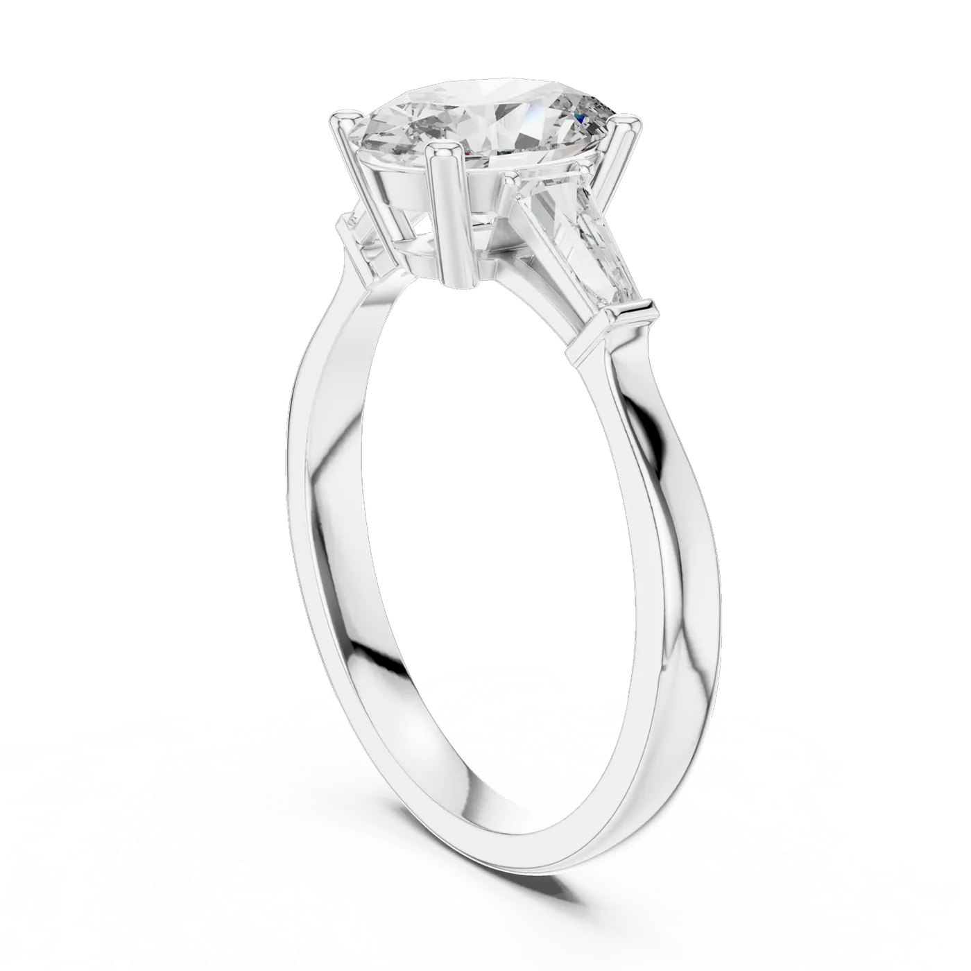 Bague de fiançailles Magnolia 1,14 ct en or blanc 18 carats, diamant ovale, vue 1