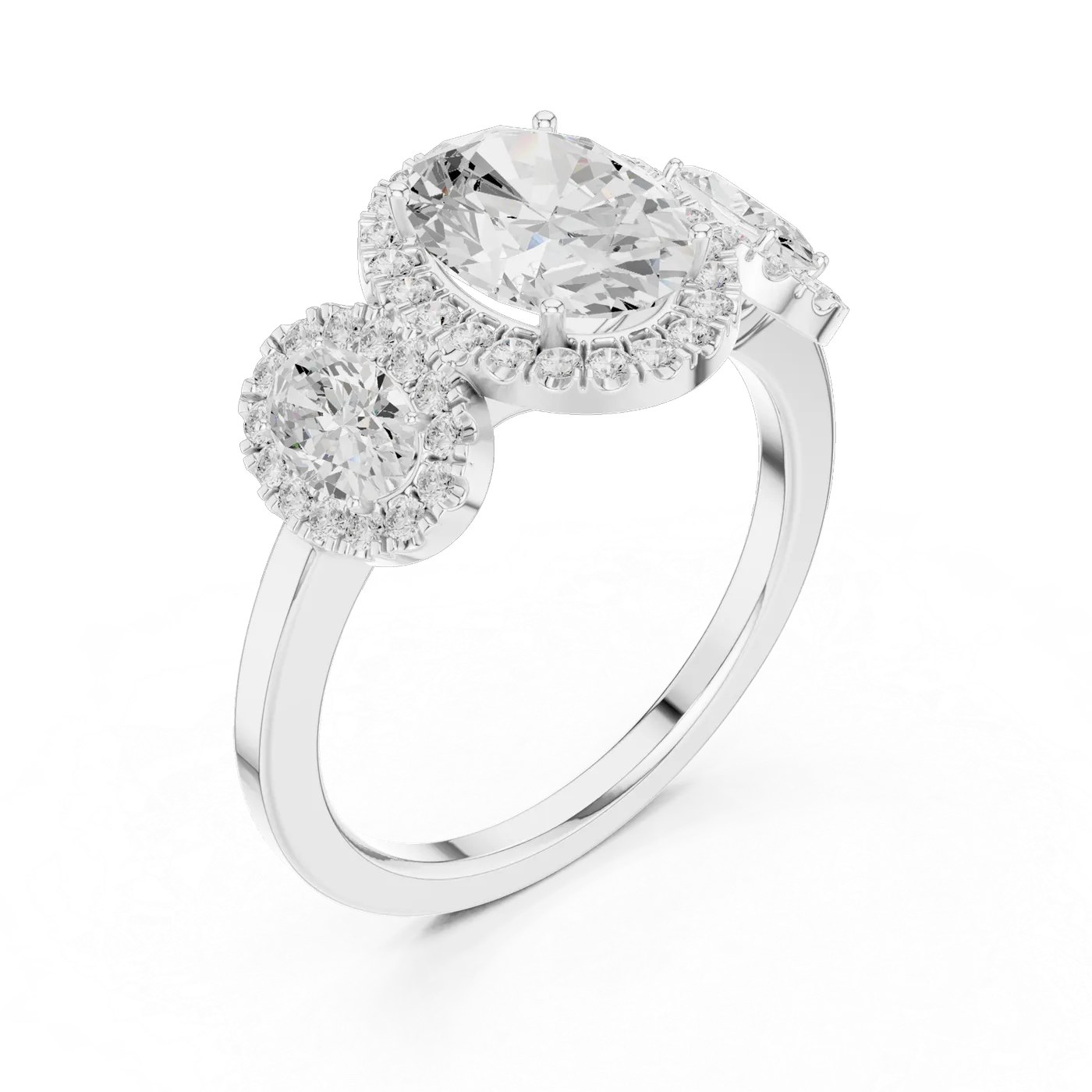 Bague de fiançailles Magnolia 1,14 ct n°5 en or blanc 18 carats, diamant ovale, vue 2