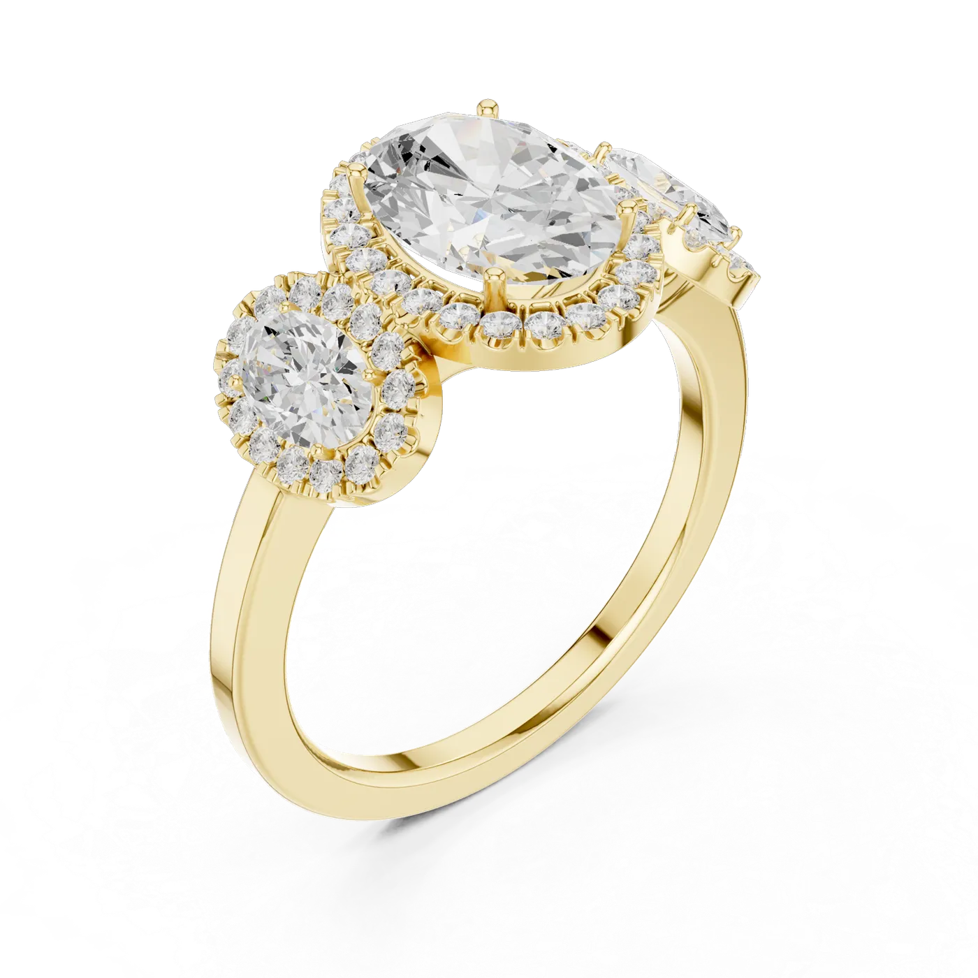 Bague de fiançailles Magnolia 1,14 ct n°5 en or jaune 18 carats, diamant ovale, vue 2