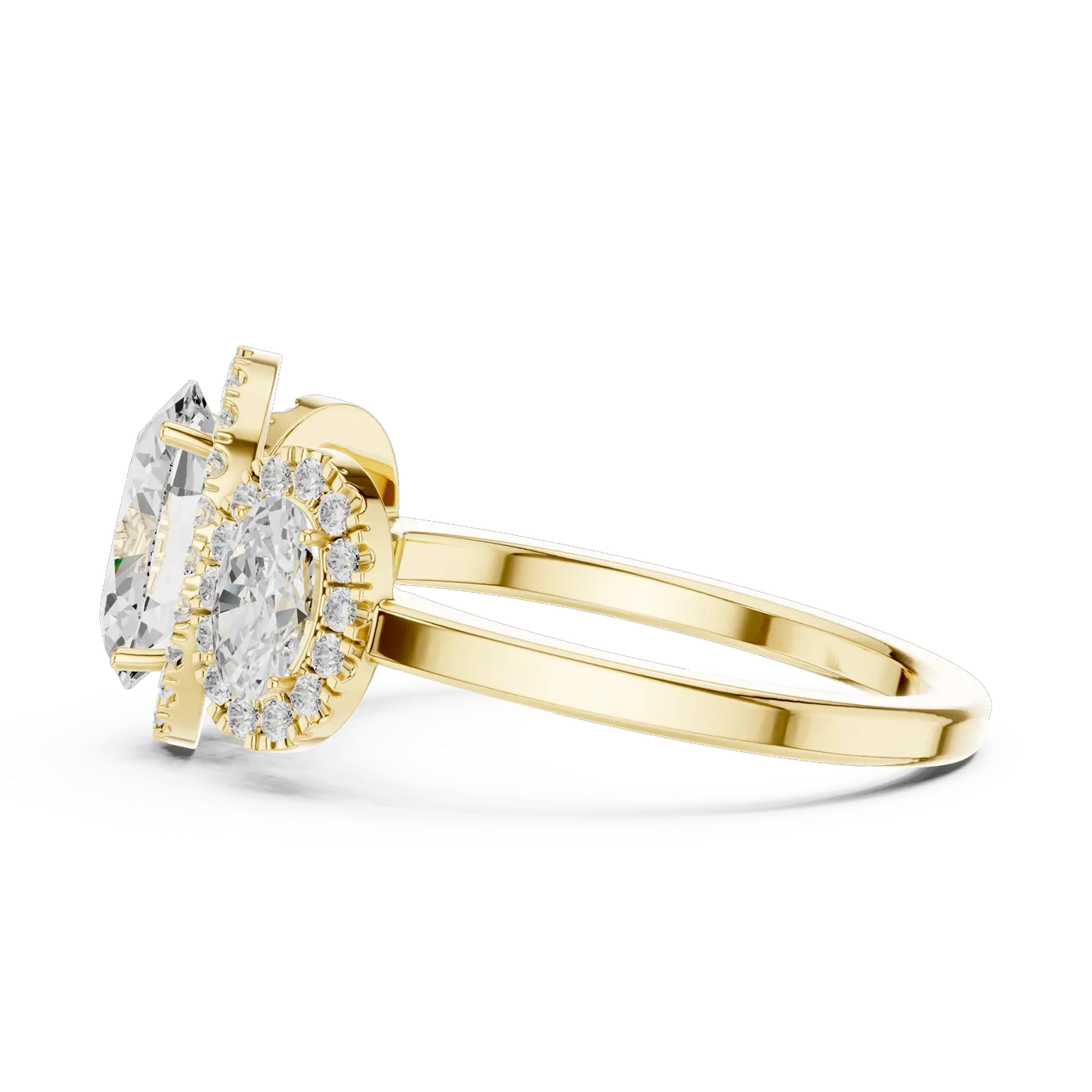 Bague de fiançailles Magnolia 1,14 ct n°5 en or jaune 18 carats, diamant ovale, vue 3