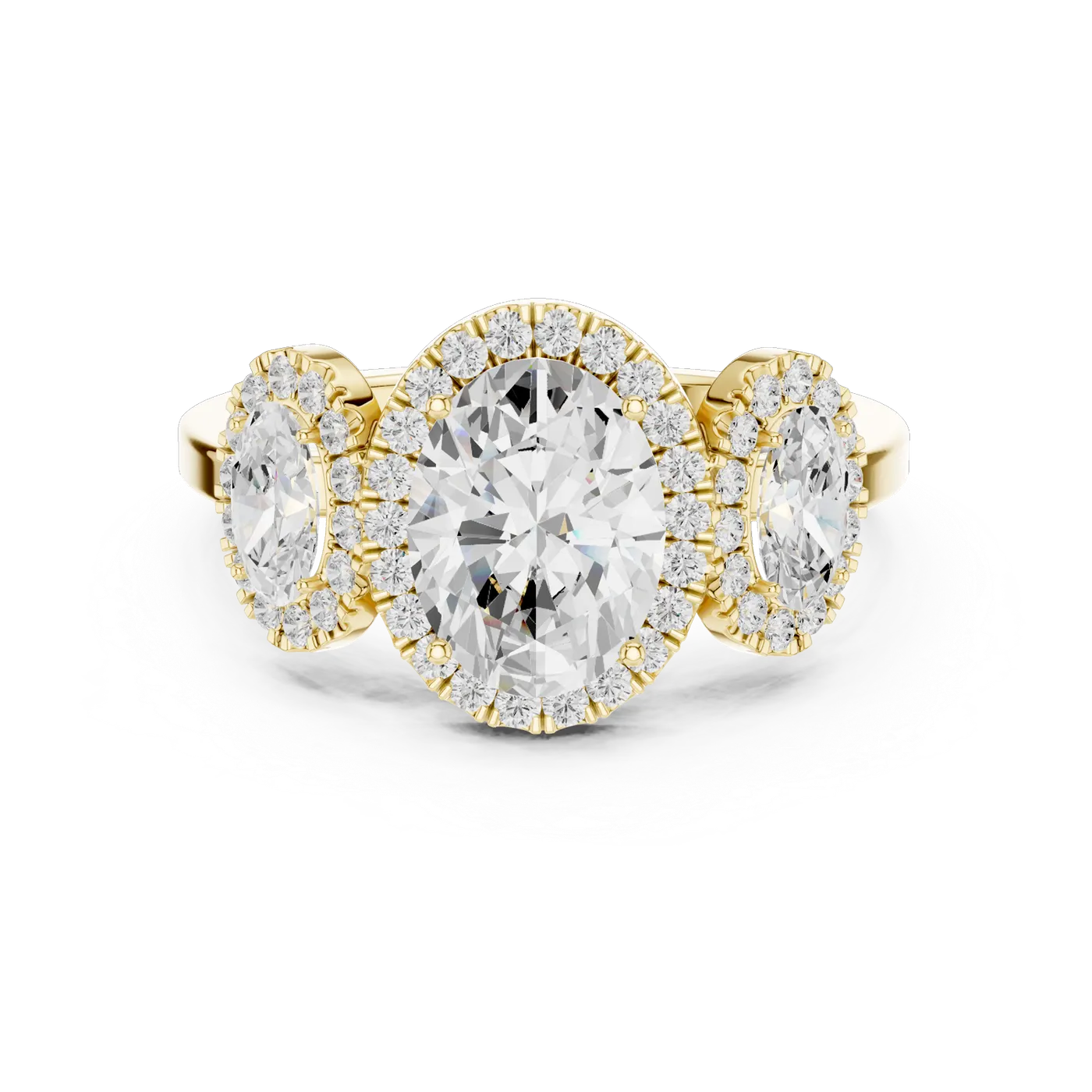 Bague de fiançailles Magnolia 1,14 ct n°5 en or jaune 18 carats, diamant ovale, vue 4