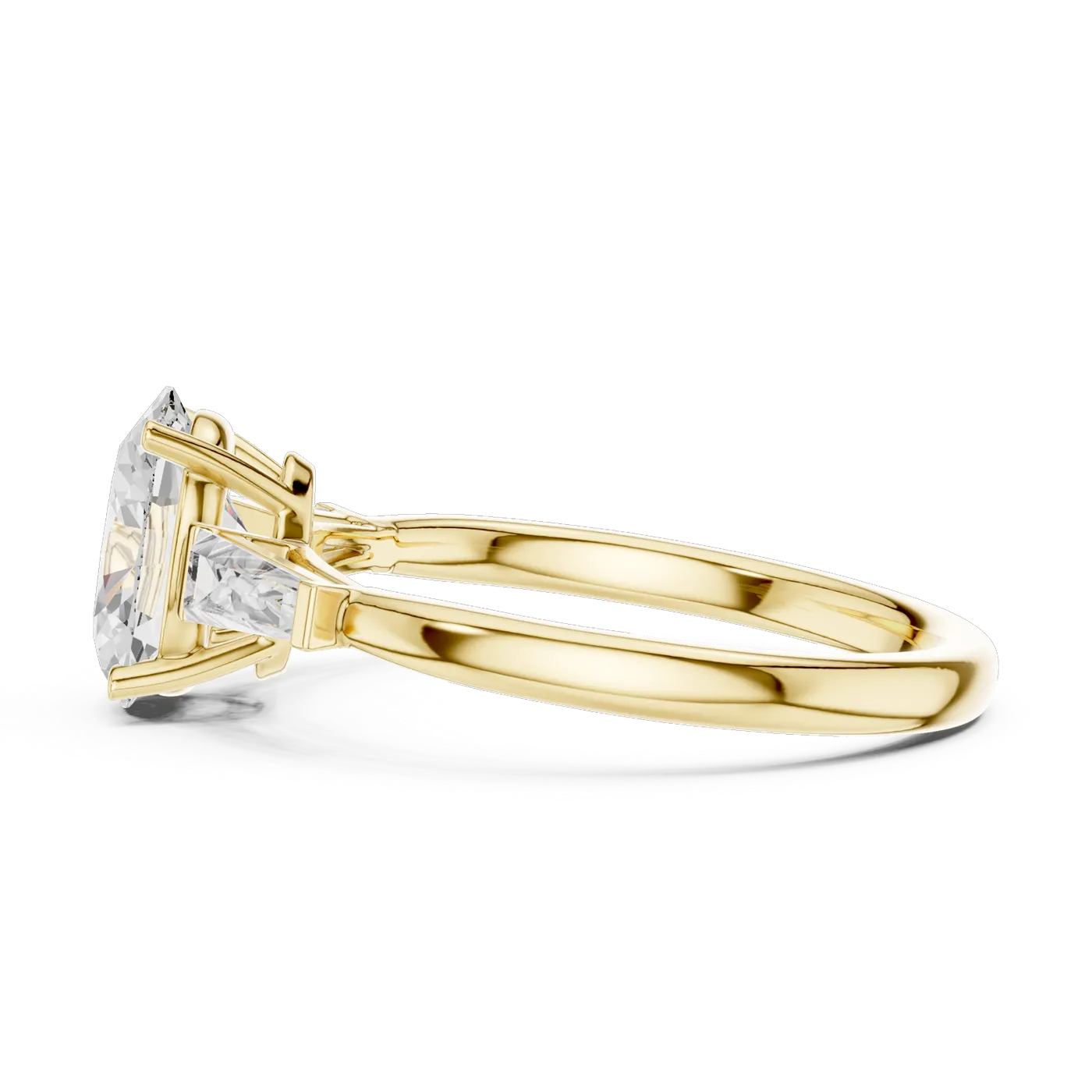 Bague de fiançailles Magnolia 1,43 ct en or jaune 18 carats, diamant ovale, vue 3