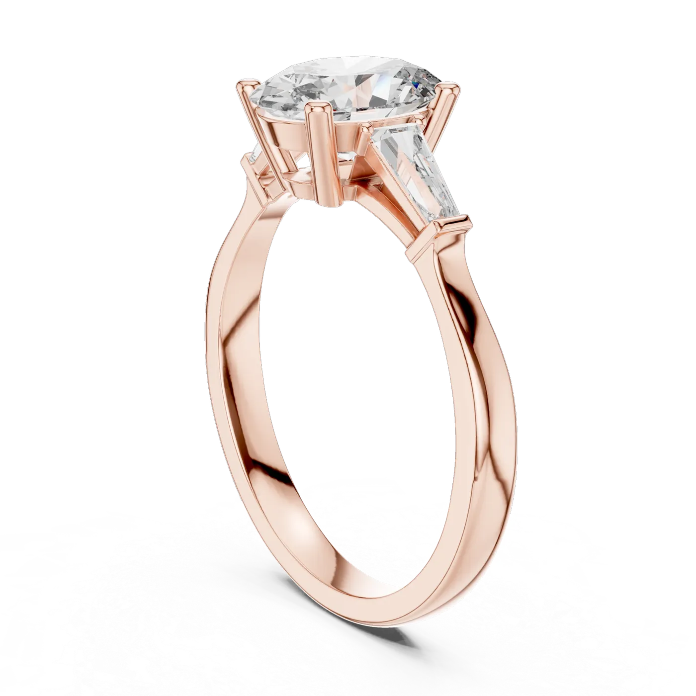 Bague de fiançailles Magnolia 1,14 ct en or rose 18 carats, diamant ovale, vue 1