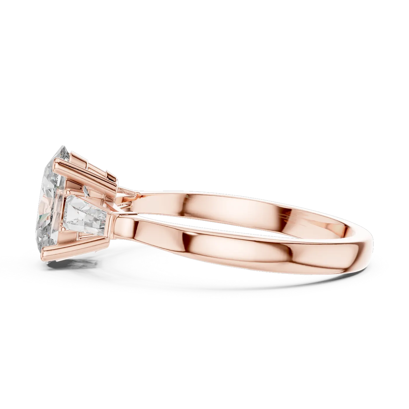 Bague de fiançailles Magnolia 1,14 ct en or rose 18 carats, diamant ovale, vue 3