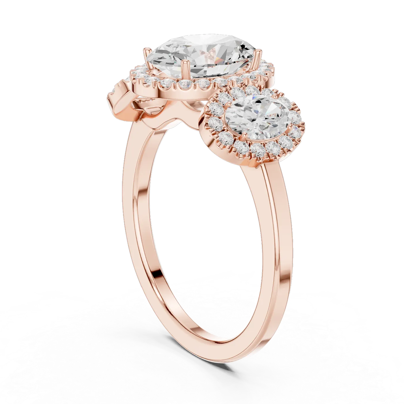 Bague de fiançailles Magnolia 1,14 ct n°5 en or rose 18 carats, diamant ovale, vue 1