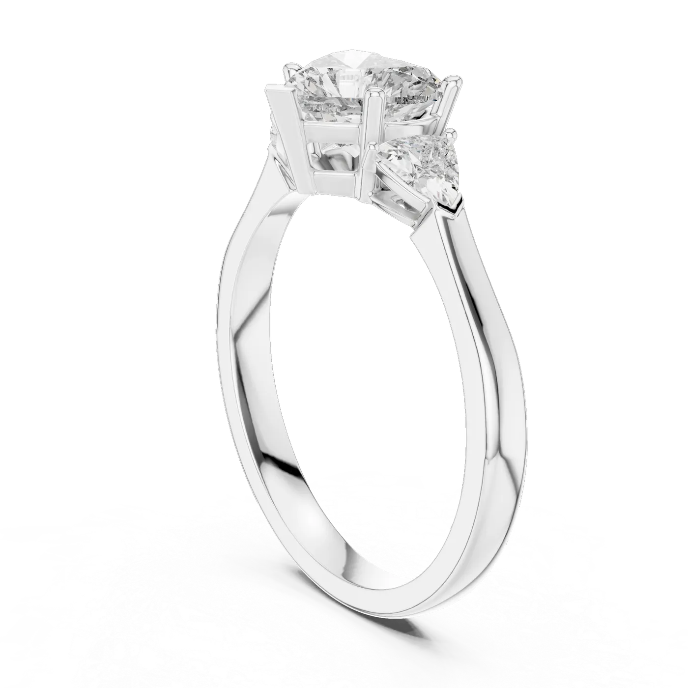 Bague de fiançailles Dahlia 1,10 ct en or blanc 18 carats, diamant poire, vue 1