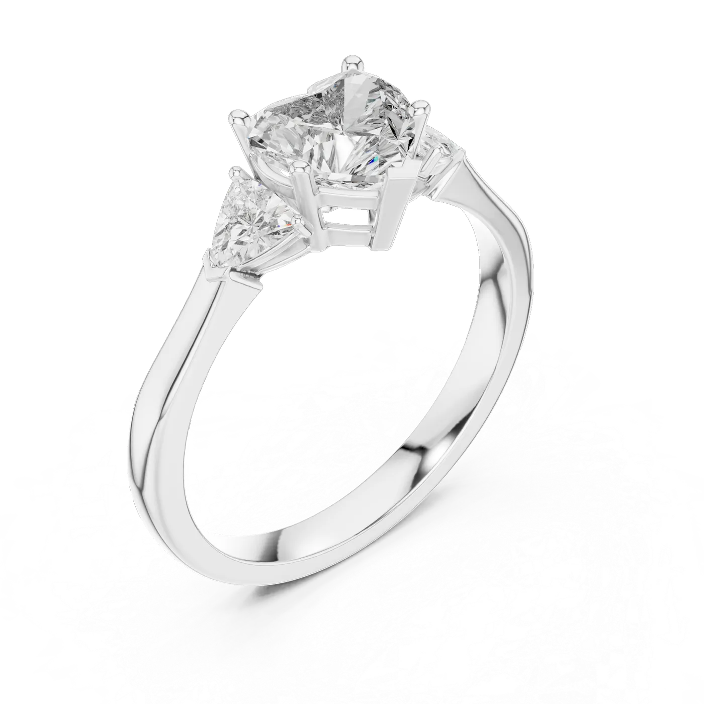 Bague de fiançailles Dahlia 1,10 ct en or blanc 18 carats, diamant poire, vue 2