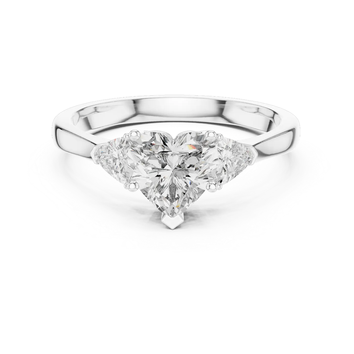 Bague de fiançailles Dahlia 1,10 ct en or blanc 18 carats, diamant poire, vue 4