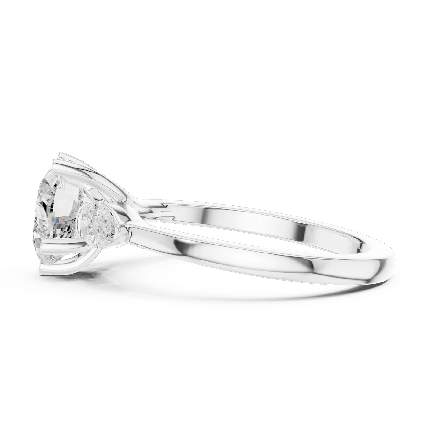 Bague de fiançailles Dahlia 2,05 ct en or blanc 18 carats, diamant poire, vue 3