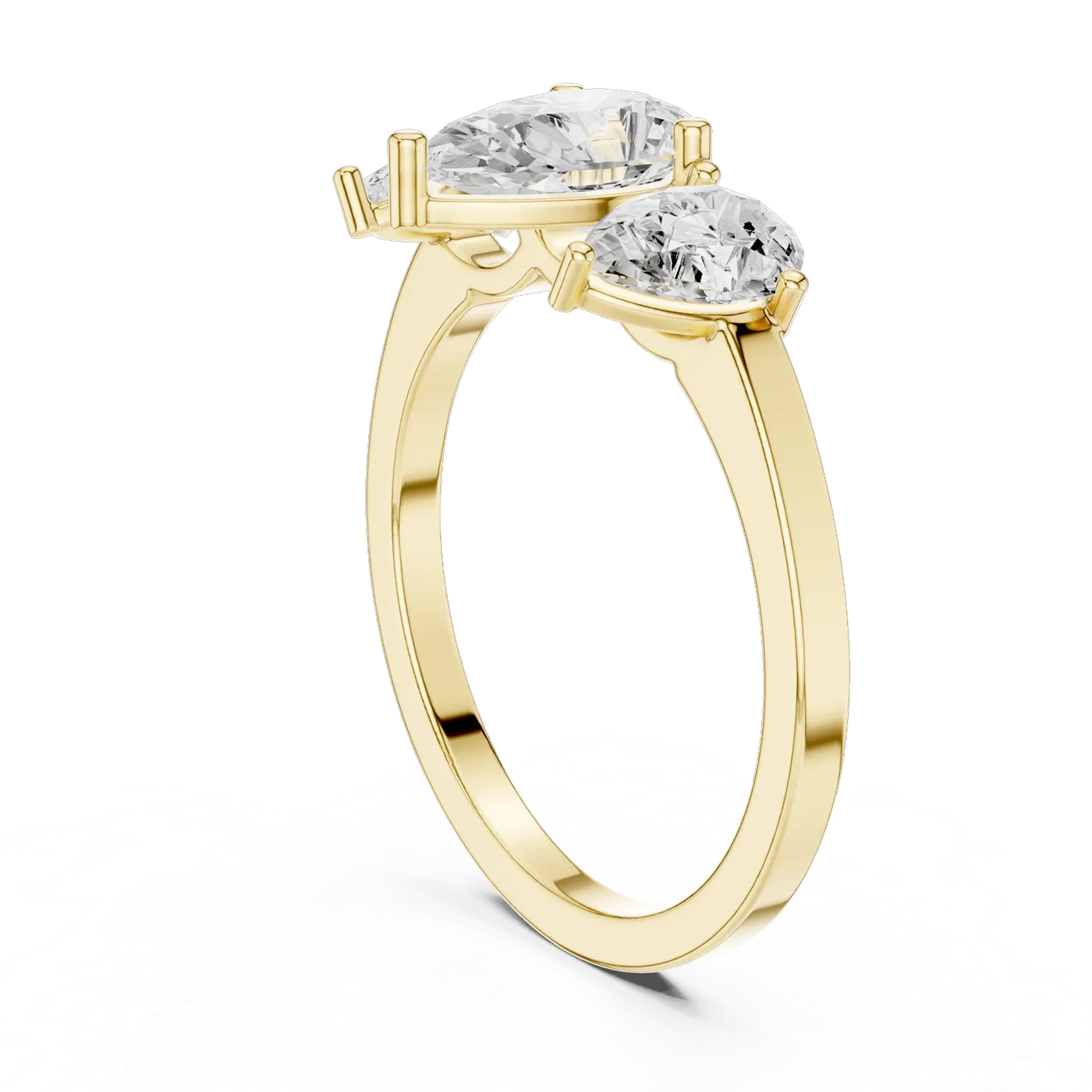 Bague de fiançailles Dahlia 0,99 ct n°2 en or jaune 18 carats, diamant poire, vue 1
