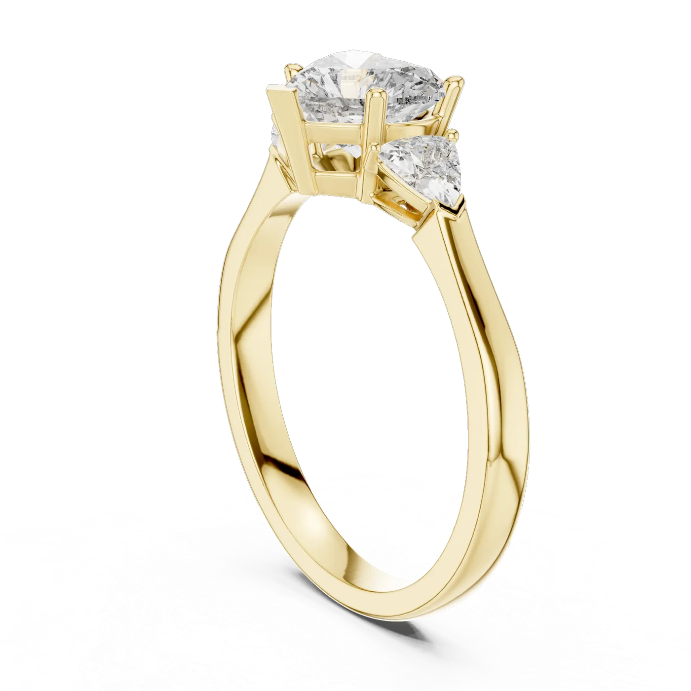Bague de fiançailles Dahlia 1,10 ct en or jaune 18 carats, diamant poire, vue 1