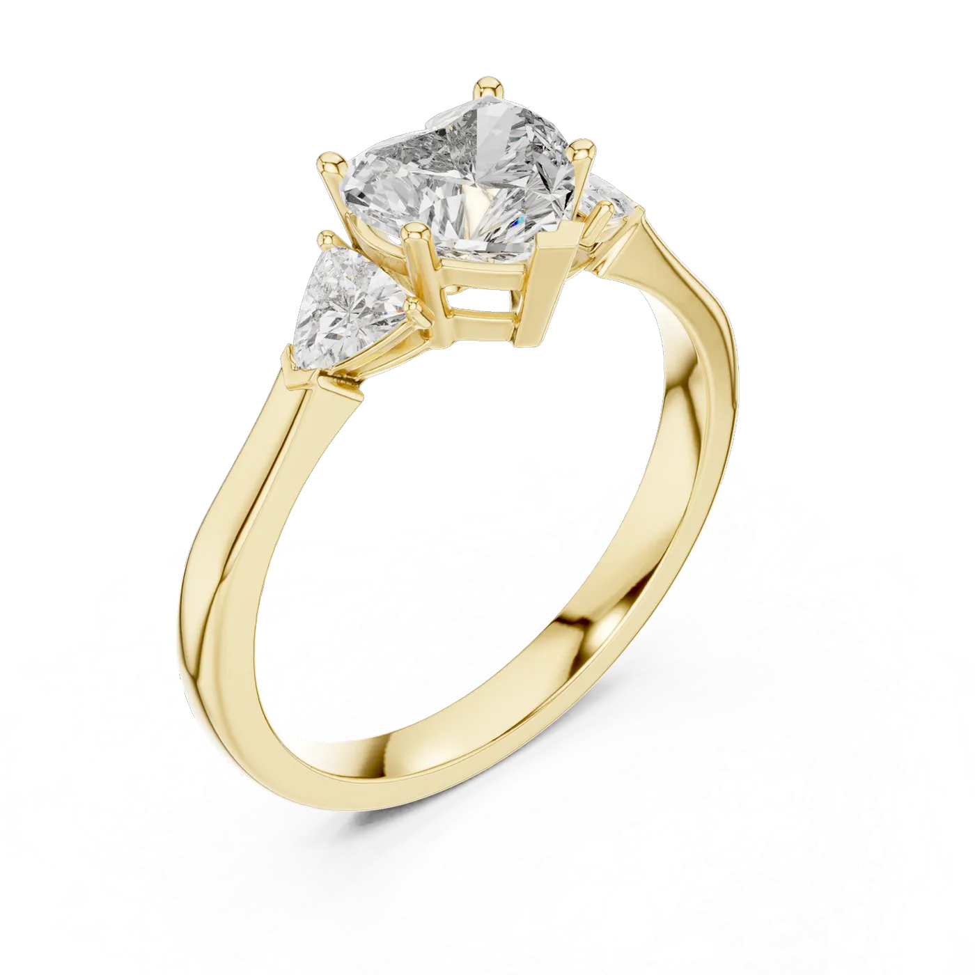 Bague de fiançailles Dahlia 1,10 ct en or jaune 18 carats, diamant poire, vue 2