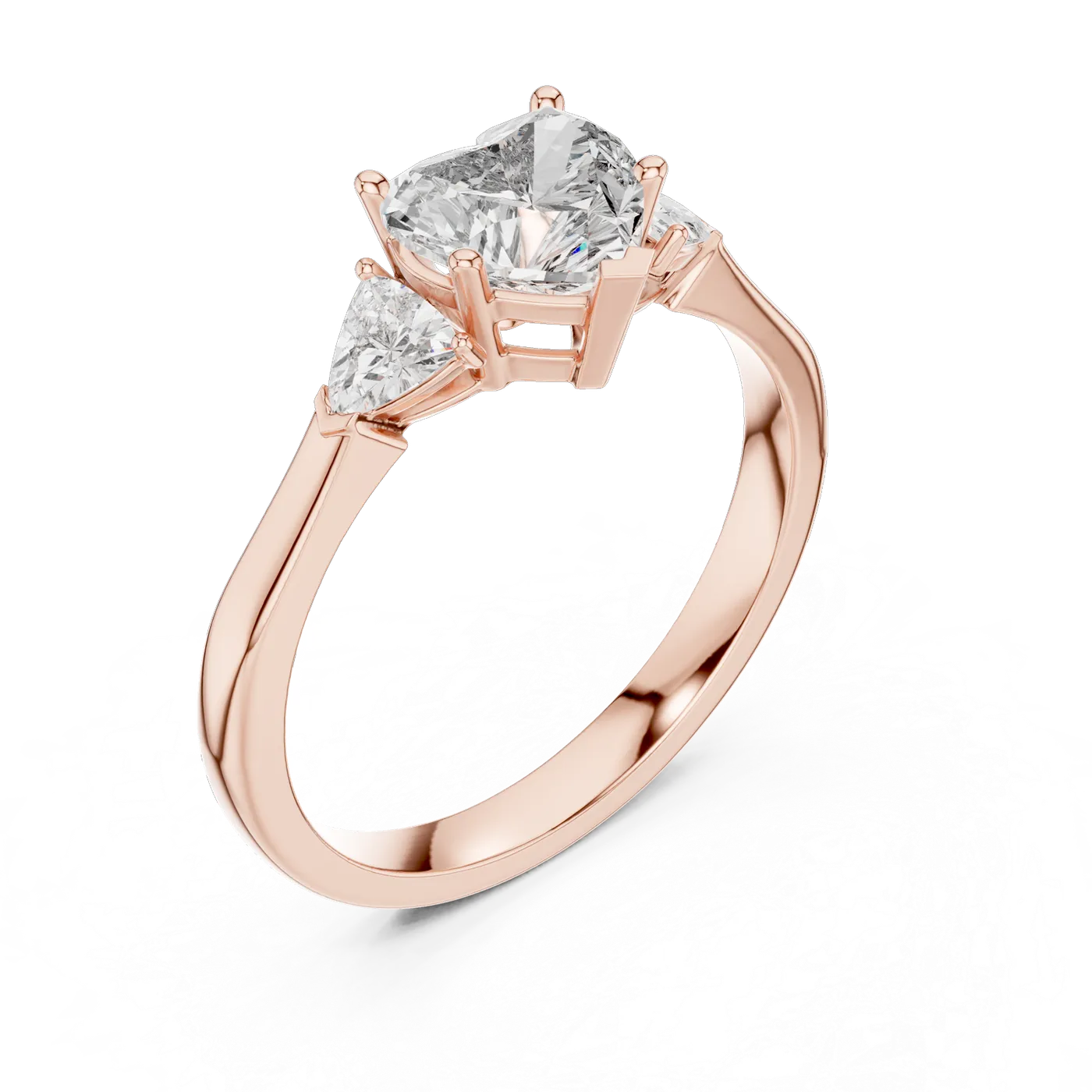 Bague de fiançailles Dahlia 1,10 ct en or rose 18 carats, diamant poire, vue 2
