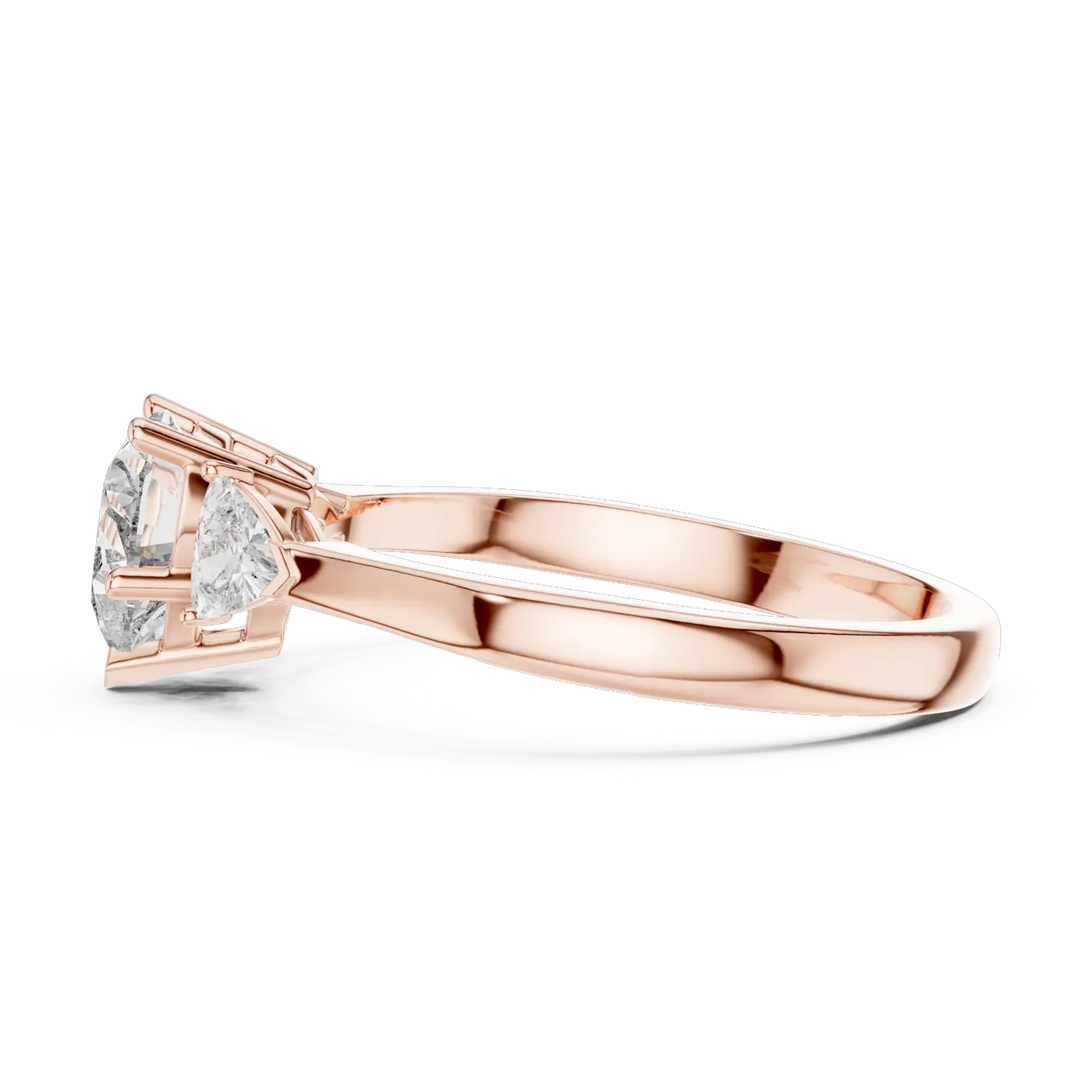 Bague de fiançailles Dahlia 1,10 ct en or rose 18 carats, diamant poire, vue 3