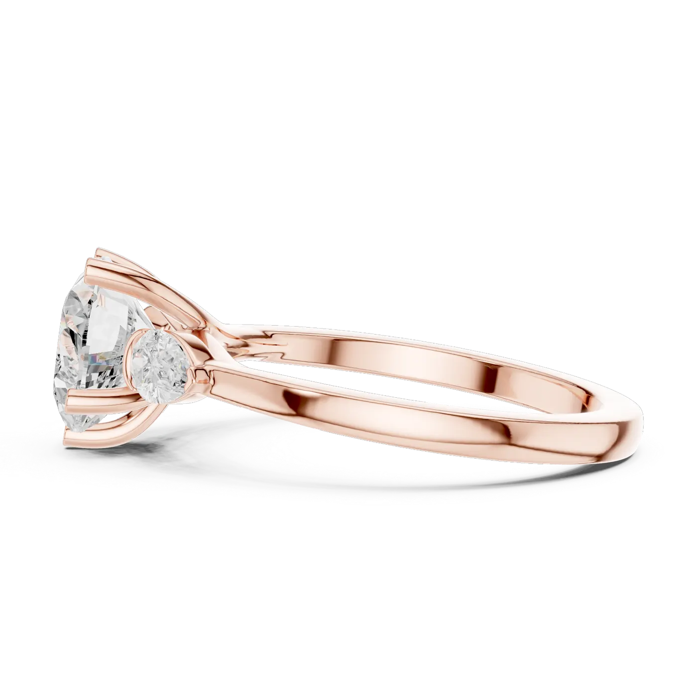 Bague de fiançailles Dahlia 2,05 ct en or rose 18 carats, diamant poire, vue 3