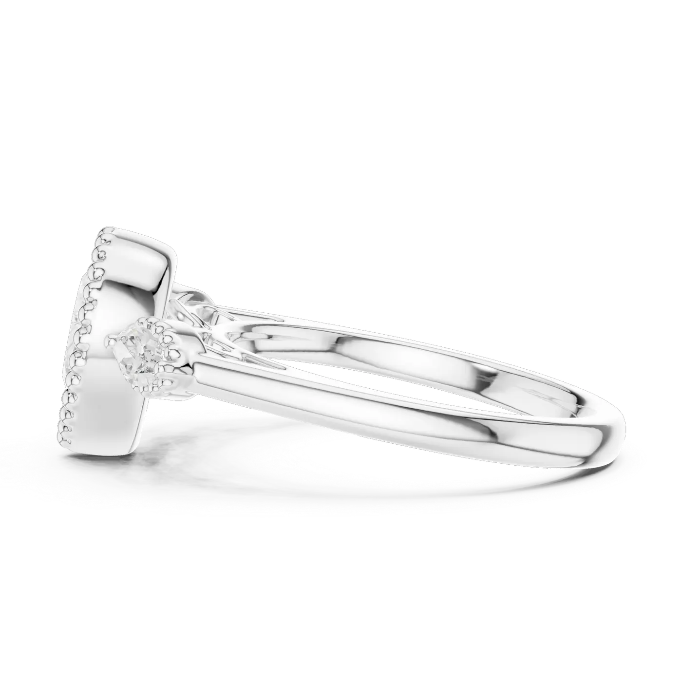 Bague de fiançailles Dahlia 1,28 ct en or blanc 18 carats, diamant poire, vue 3