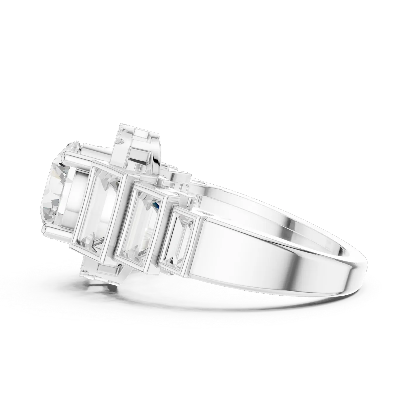 Bague de fiançailles Marguerite 1,92 ct n°4 en or blanc 18 carats, diamant rond, vue 3
